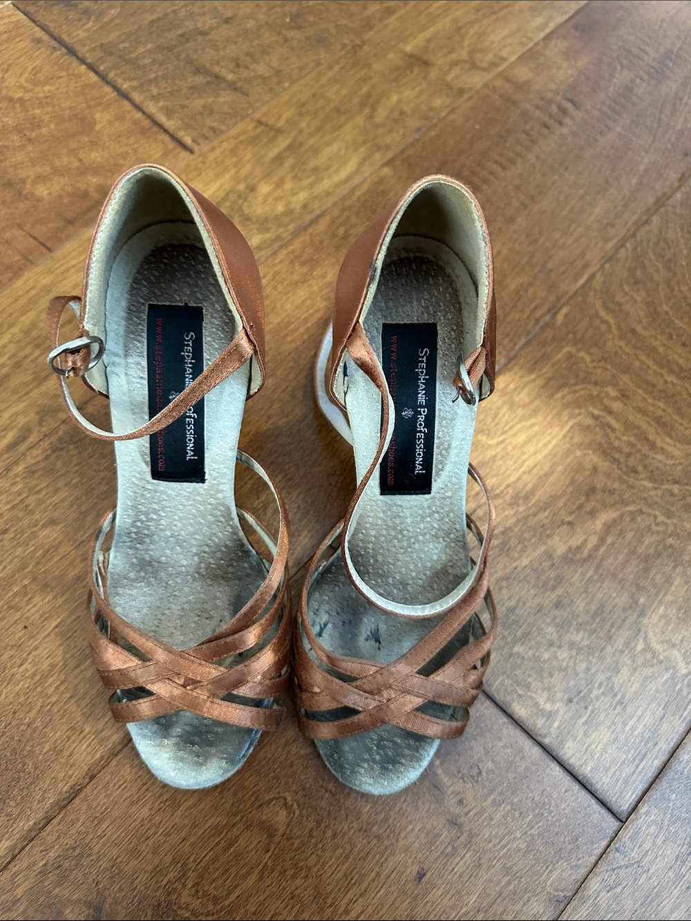 Stephanie Professional Copper Strappy Ankle-Heel Sandals